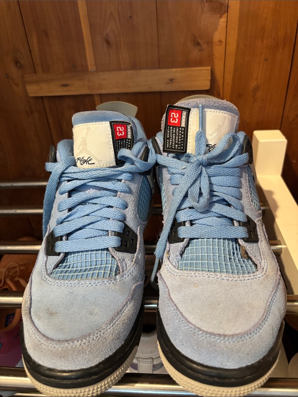 Jordan Women’s Athletic Shoes Light Blue and White